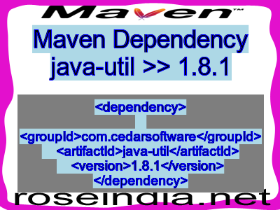 Maven dependency of java-util version 1.8.1