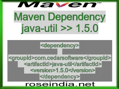 Maven dependency of java-util version 1.5.0