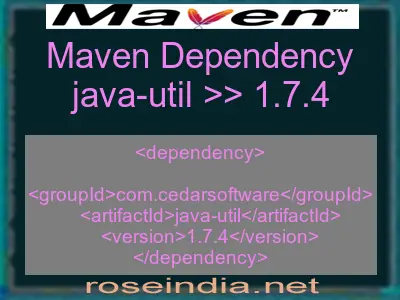 Maven dependency of java-util version 1.7.4