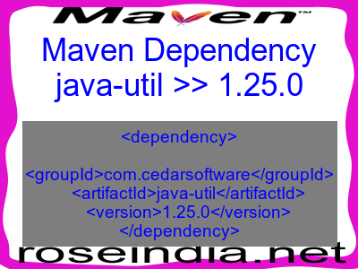 Maven dependency of java-util version 1.25.0