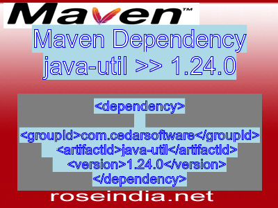 Maven dependency of java-util version 1.24.0