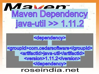 Maven dependency of java-util version 1.11.2