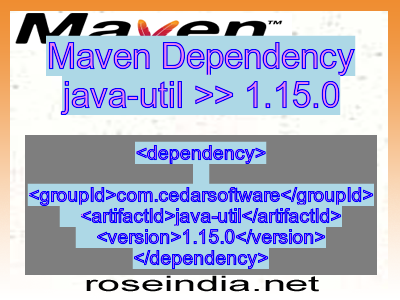 Maven dependency of java-util version 1.15.0
