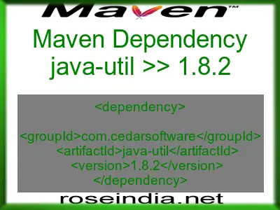 Maven dependency of java-util version 1.8.2