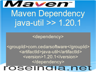 Maven dependency of java-util version 1.20.1