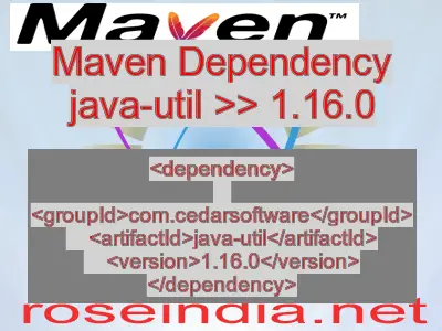 Maven dependency of java-util version 1.16.0