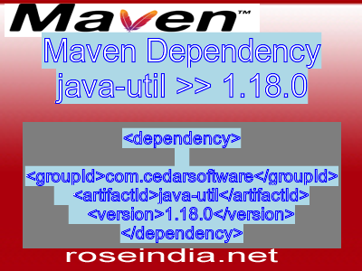 Maven dependency of java-util version 1.18.0