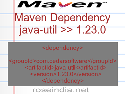 Maven dependency of java-util version 1.23.0