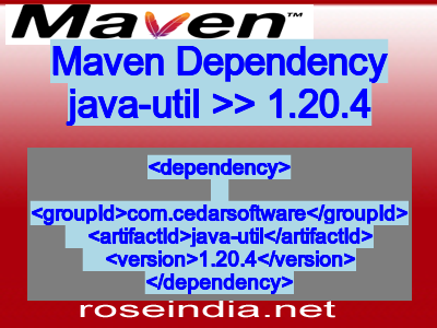 Maven dependency of java-util version 1.20.4