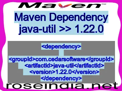 Maven dependency of java-util version 1.22.0