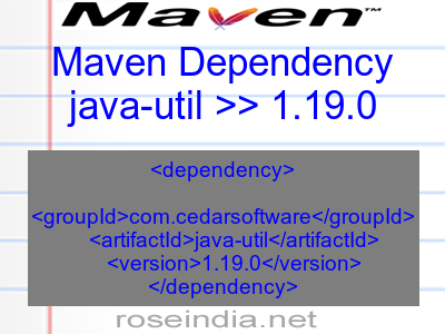 Maven dependency of java-util version 1.19.0