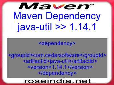 Maven dependency of java-util version 1.14.1