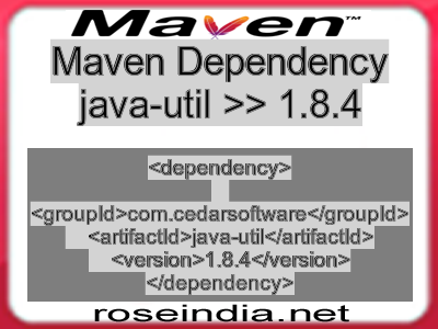 Maven dependency of java-util version 1.8.4