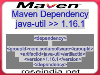 Maven dependency of java-util version 1.16.1