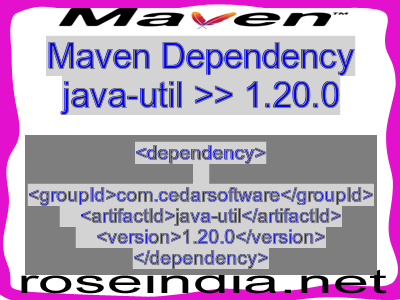 Maven dependency of java-util version 1.20.0