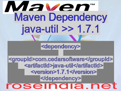 Maven dependency of java-util version 1.7.1