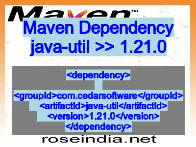 Maven dependency of java-util version 1.21.0