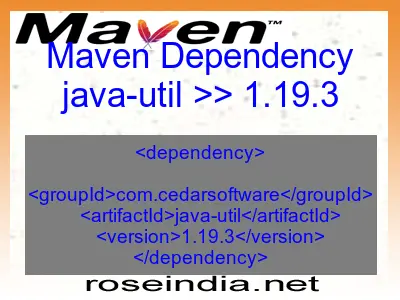 Maven dependency of java-util version 1.19.3