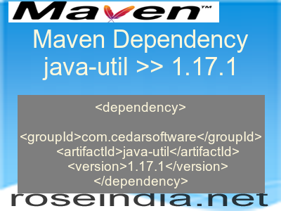 Maven dependency of java-util version 1.17.1