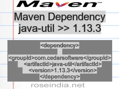 Maven dependency of java-util version 1.13.3