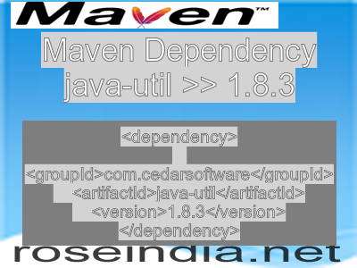 Maven dependency of java-util version 1.8.3