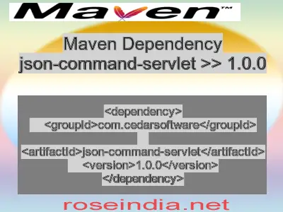 Maven dependency of json-command-servlet version 1.0.0