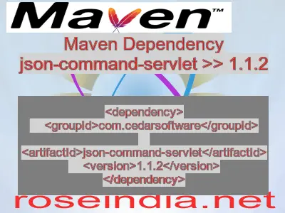 Maven dependency of json-command-servlet version 1.1.2