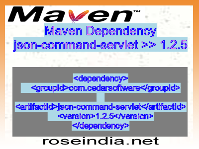 Maven dependency of json-command-servlet version 1.2.5