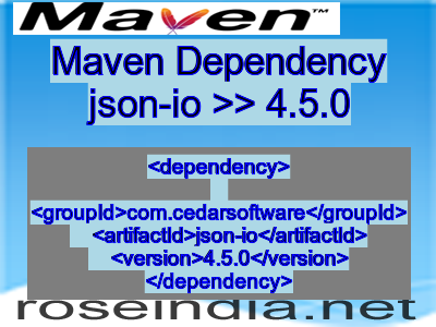 Maven dependency of json-io version 4.5.0