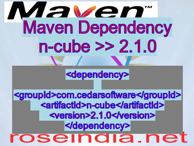 Maven dependency of n-cube version 2.1.0