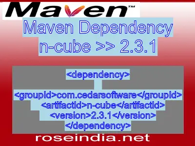 Maven dependency of n-cube version 2.3.1
