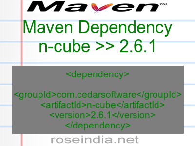 Maven dependency of n-cube version 2.6.1