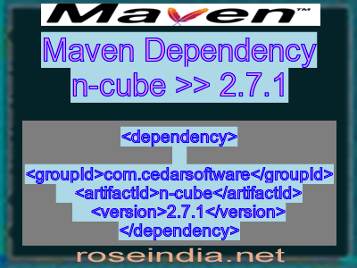 Maven dependency of n-cube version 2.7.1