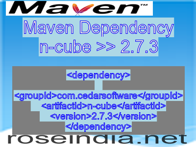 Maven dependency of n-cube version 2.7.3