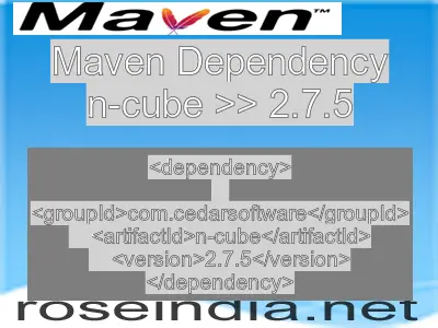 Maven dependency of n-cube version 2.7.5