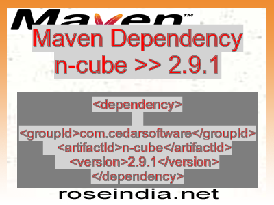 Maven dependency of n-cube version 2.9.1
