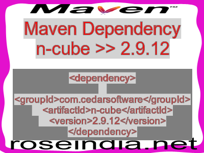 Maven dependency of n-cube version 2.9.12