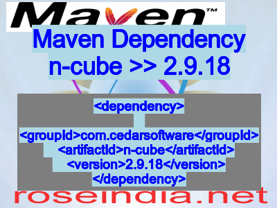 Maven dependency of n-cube version 2.9.18