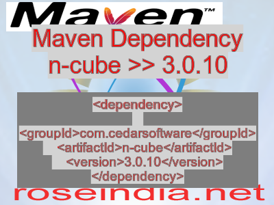 Maven dependency of n-cube version 3.0.10