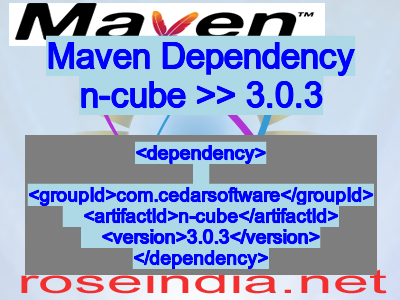 Maven dependency of n-cube version 3.0.3