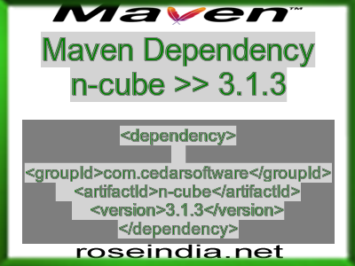 Maven dependency of n-cube version 3.1.3