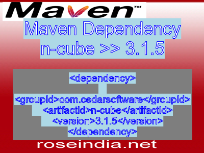 Maven dependency of n-cube version 3.1.5