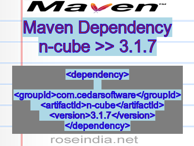 Maven dependency of n-cube version 3.1.7