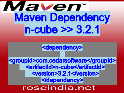 Maven dependency of n-cube version 3.2.1