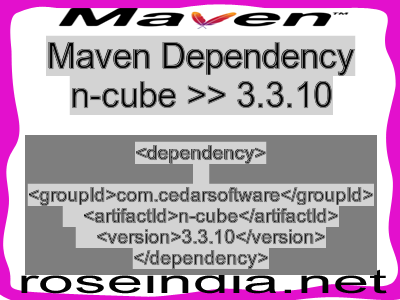Maven dependency of n-cube version 3.3.10