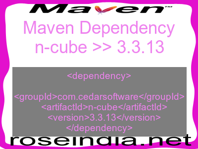Maven dependency of n-cube version 3.3.13