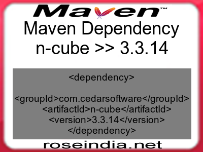 Maven dependency of n-cube version 3.3.14