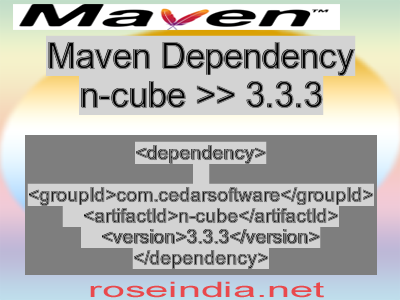 Maven dependency of n-cube version 3.3.3