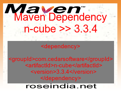 Maven dependency of n-cube version 3.3.4