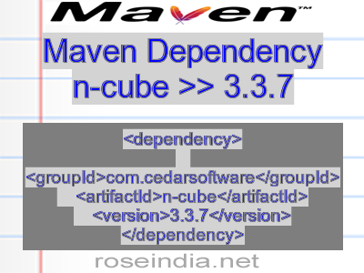 Maven dependency of n-cube version 3.3.7